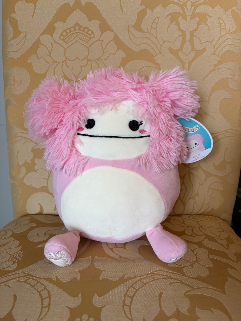 Squishmallows Pink and White Plush Toy